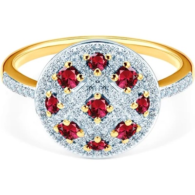 SAVICKI Пръстен: двуцветно злато. диаманти. рубини