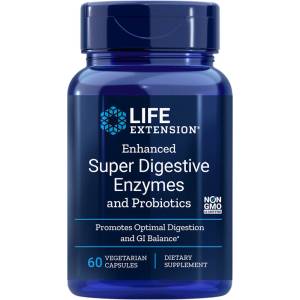 Life Extension Enhanced Super Digestive Enzymes with Probiotics/ Храносмилателни ензими с Пробиотици х 60 капсули (02022 LE)