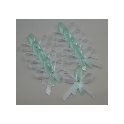 Bílo - mentolový svatební vývazek (malý) – Hledejceny.cz