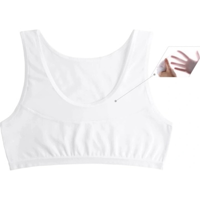 Športová podprsenka/top pre tínedžerky bavlnená biela