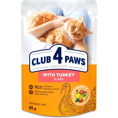 Club 4 Paws Premium With turkey in jelly 85 g