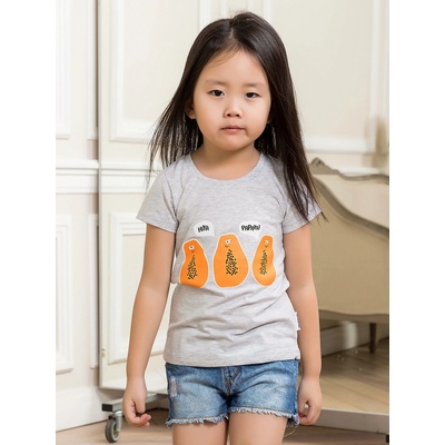 Winkiki dievčenské tričko Svetle sivý melír