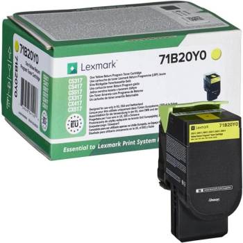 Lexmark Оригинална тонер касета Lexmark 71B20Y0, 2300 страници-5%, Yellow
