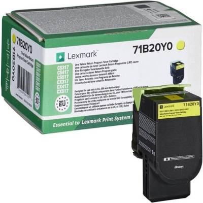 Lexmark Оригинална тонер касета Lexmark 71B20Y0, 2300 страници-5%, Yellow