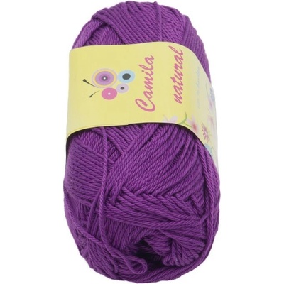 Bellatex Příze CAMILA natural 50g / 125 m Fialová tm.