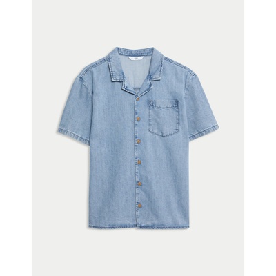 Marks & Spencer Дънкова риза, от чист памук (6-16 години) Marks & Spencer тъмносиня Marks & Spencer | Sin | Момчешки | 7-8 години