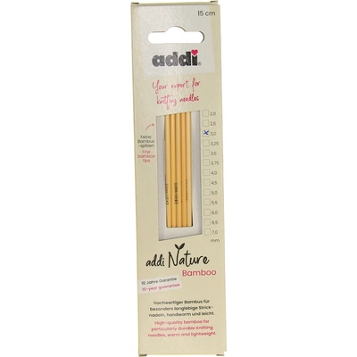 Addi Narure Bamboo ponožkové jehlice 3 mm/15cm