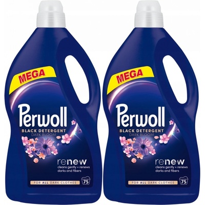 Perwoll Renew Dark Bloom Prací gel na černou a tmavou barvu 2 x 3,75 l 75 PD