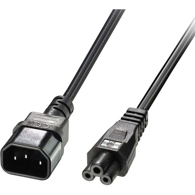 Lindy Захранващ кабел Lindy 30343, от IEC C5(м) към към IEC C14(ж), 5m (LNY-30343)