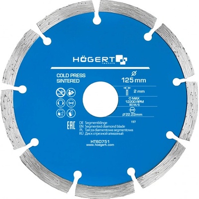 Högert Diamantový kotouč 125 mm HT6D751