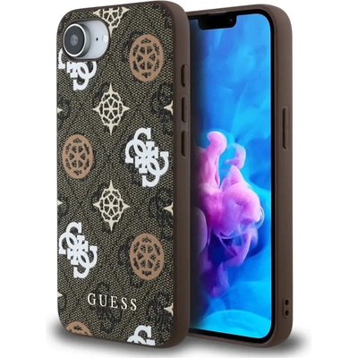 GUESS Калъф Guess PU 4G Peony с MagSafe за iPhone 16e - кафяв (3666339453305)