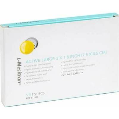 L-Mesitran Active Large hydroaktívne krytie na rany s medom 7,5 x 4,5 cm, 5 ks