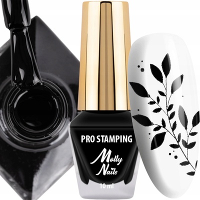 Molly lak na pečiatkovanie čierny 02 PRO 10 ml