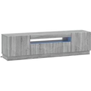 vidaXL LED телевизионен кабинет Сив Сонома Инженерна дървесина (897351)