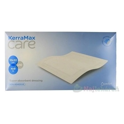 KerraMax Care krytie na rany, superabsorpčné, neadhezívne, 10 x 22 cm, 10 ks