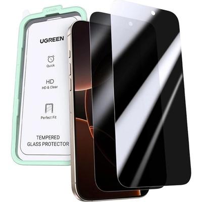 UGREEN iPhone 16 Pro UGREEN SP651 Антирефлексен екранен протектор стъкло 9H + рамка, ЧЕРНО 45975 (45975)