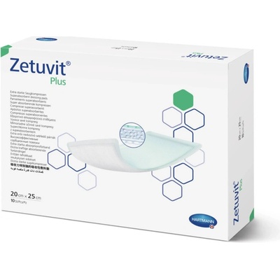 ZETUVIT Plus kompres nasiakavý sterilný 20 x 25 cm 10 ks