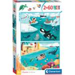 Clementoni Детски пъзел Clementoni от 2 x 60 части - Живот в морето с Ноли (24817) - ozone