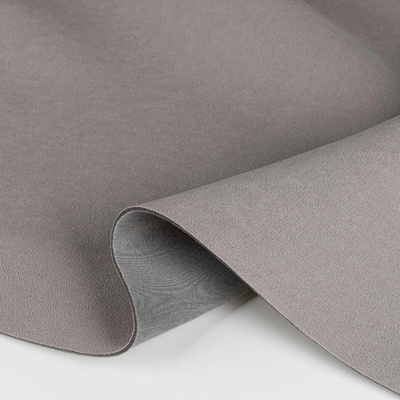 TextilCentrum.cz Potahová látka na stropnici do auta AUTOMOTIVE HEADLINER VELUR F3, šedo-béžová s chloupkem a molitanem, mesh lining, š.180cm (látka v metráži)