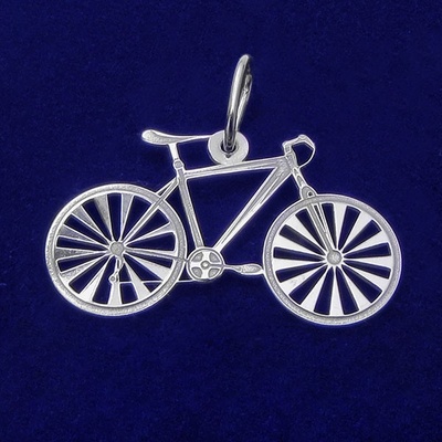 Klenotyn | Strieborný prívesok bicykel (KPRS084