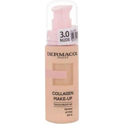 Dermacol Collagen Make-up SPF10 rozjasňující a hydratační make-up Nude 3,0 20 ml
