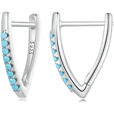 Grace Silver Jewellery stříbrné náušnice Sebastiana tyrkys E-BSE1020/236 Tyrkysová