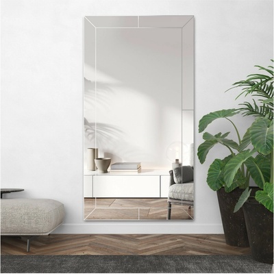 Alfaram Krištáľové zrkadlo Glamour v zrkadlovom ráme - PERLA OptiWhite 50x100