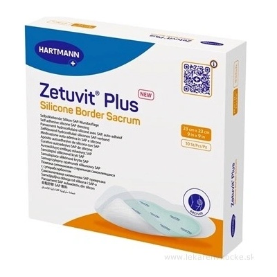 Paul Hartmann AG Zetuvit Plus Silicone Border Sacrum kompres sterilní 23 x 23 cm 10 ks
