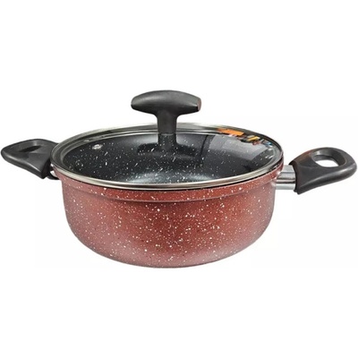 Rosberg Тенджера Rosberg R51318G26, 26 см, 5.4л. , Мраморно покритие, Индукция, Бордо меланж (R51318G26)