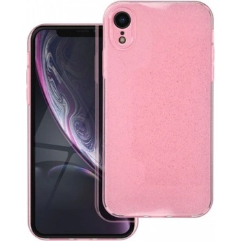 Apple Силиконов калъф кейс CLEAR Case 2mm Blink за iPhone XR, розов с брокат