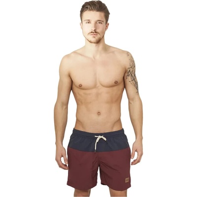 Urban Classics Бански гащета Urban classics Basic swimming shorts - Blue (Blue Marine / Bordeaux)