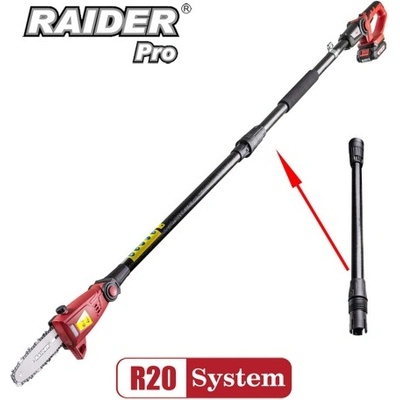 Raider Кастрачка акумулаторна, телескопична, 20V, 1x2Ah, 20 см шина, 3/8" верига, 240-300 см височина, RAIDER R20 RDP-PS20