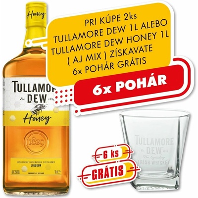 Tullamore D.E.W. Honey 35% 1 l (čistá fľaša)