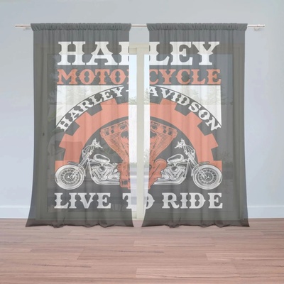 Sablio Záclony Harley-Davidson Live to ride: 2ks 150x250cm
