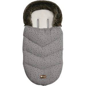 Kikkaboo Чувалче за количка Kikkaboo - Luxury, Fur Dots, Grey (31108040094)