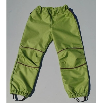 Dětské šusťákové kalhoty zeleno hnědé