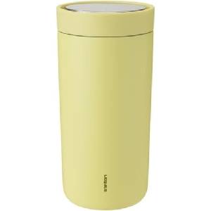 Stelton Термочаша To-Go Click с двойни стени от стомана 400 мл лимонено-жълта (685-49)