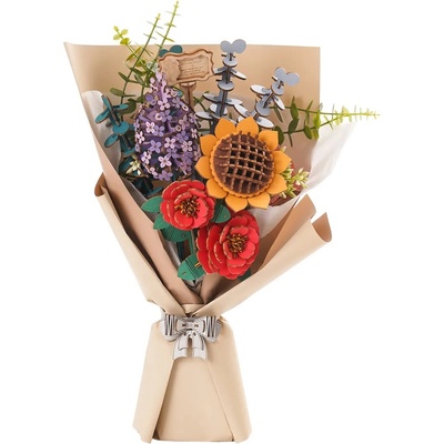 Robotime Дървен 3D пъзел Robo Time от 581 части - Букет (TW01H)