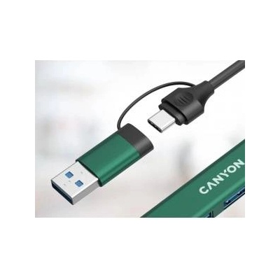 CANYON HUB DS-02 4 in 1 USB-A/C Green