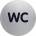 Piktogram WC text