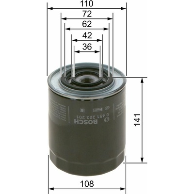 Olejový filter BOSCH 0 451 203 201
