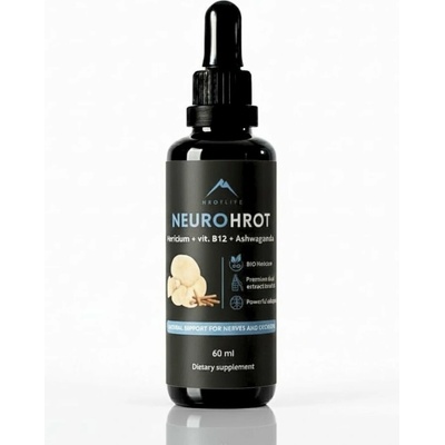 NeuroHrot tinktúra Hericium + vitamín B12 + Ashwagandha Hrotlife 60 ml