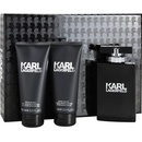 Kosmetické sady Karl Lagerfeld Pour Homme EDT 100 ml + balzám po holení 100 ml + sprchový gel 100 ml dárková sada
