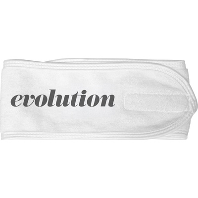 Evolution široká kozmetická čelenka biela s logom
