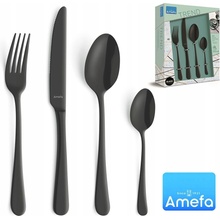 AMEFA 24 ČERNÉ PŘÍBORY AUSTIN SADA VINTAGE BLACK PRO 6 OSOB MODERNÍ