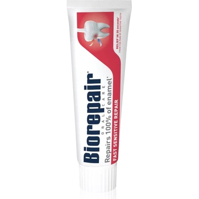 Biorepair Fast Sensitive Repair биоактивна паста за намаляване чувствителността на зъби и възстановяване на зъбни емайл 75ml