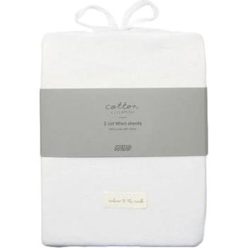 Image 1 of Mamas & Papas Долен чаршаф с ластик Mamas & Papas - 2 броя, 63 х 127 cm, бял (778502703)