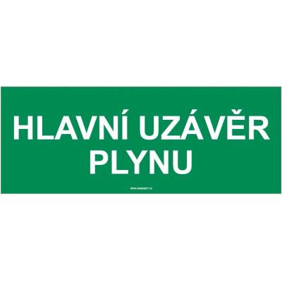 Bezpečnostná tabuľka - Hlavný uzáver plynu