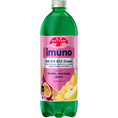 Mattoni Imuno Minerální voda hruška marakuja zázvor pet 6 x 0,7 l