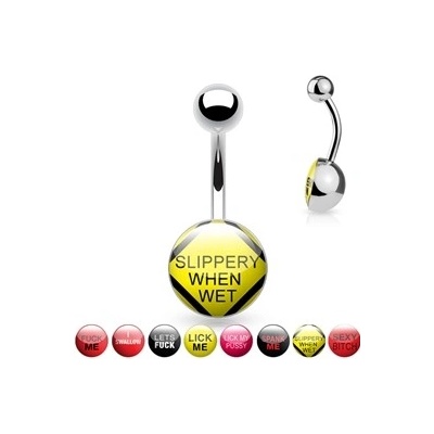 Piercingate piercing do pupíku s nápisem PBK00172 Spank me